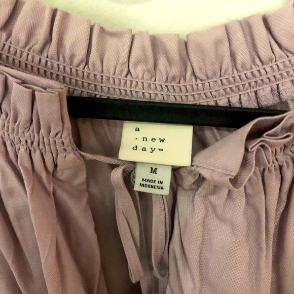 Boho Lavender Peasant Top - Picture 2 of 3